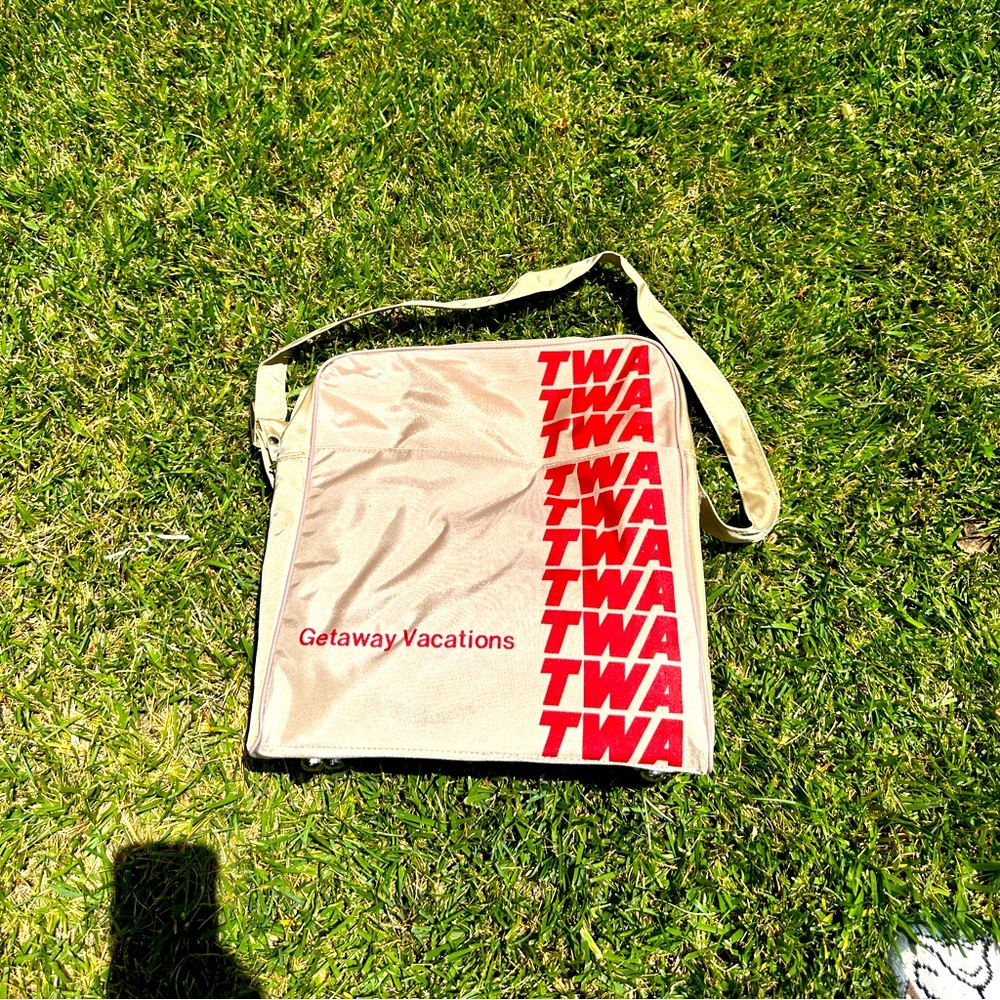 Vintage TWA Trans World Airlines Crew Carryon Travel Bag